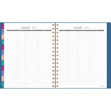 Harmony Weekly/monthly Poly Planner, 8.88 X 7.69, Blue/gold Cover, 13-month (jan To Jan): 2025 To 2026