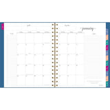 Harmony Weekly/monthly Poly Planner, 8.88 X 7.69, Blue/gold Cover, 13-month (jan To Jan): 2025 To 2026