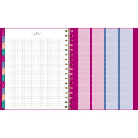 Harmony Weekly/monthly Poly Planner, 8.88 X 7.69, Purple/gold Cover, 13-month (jan To Jan): 2025 To 2026