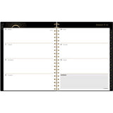 Radiate Weekly/monthly Planner, Stylized Solar-eclipse Artwork, 11 X 9.25, Black/gold Cover, 12-month (jan To Dec): 2025