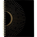 Radiate Weekly/monthly Planner, Stylized Solar-eclipse Artwork, 11 X 9.25, Black/gold Cover, 12-month (jan To Dec): 2025