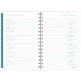 Glacier Weekly/monthly Planner, Glacier Artwork, 8.5" X 6.38", Blue/gray/silver Cover, 12-month (jan To Dec): 2025