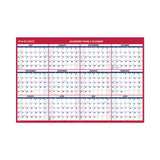 Academic Erasable Reversible Extra Large Wall Calendar, 48 X 32, White/blue/red, 12 Month (july To June): 2023 To 2024