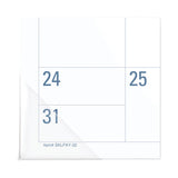 Academic Large Print Desk Pad, 21.75 X 17, White/blue Sheets, 12 Month (july To June): 2024 To 2025