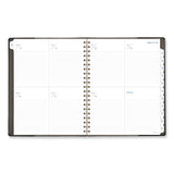 Signature Collection Black/gray Felt Weekly/monthly Planner, 11.25 X 9.5, Black/gray Cover, 13-month (jan To Jan): 2024-2025