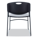 Alera Resin Stacking Chair, Supports Up To 275 Lb, 18.50" Seat Height, Black Seat, Black Back, Black Base, 4/carton