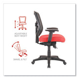 Alera Elusion Series Mesh Mid-back Swivel/tilt Chair, Supports Up To 275 Lb, 17.9" To 21.8" Seat Height, Red