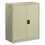 Economy Assembled Storage Cabinets, 3 Shelves, 36" X 18" X 42", Putty