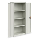 Fully Assembled Storage Cabinets, 3 Shelves, 30" X 15" X 66", Light Gray