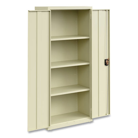 Economy Assembled Storage Cabinets, 3 Shelves, 30" X 15" X 66", Putty