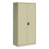 Economy Assembled Storage Cabinets, 5 Shelves, 36" X 18" X 72", Putty