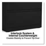 Lateral File, 2 Legal/letter-size File Drawers, Black, 30" X 18.63" X 28"