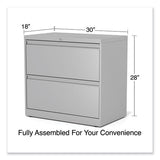 Lateral File, 2 Legal/letter-size File Drawers, Light Gray, 36" X 18.63" X 28"