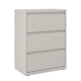 Lateral File, 3 Legal/letter-size File Drawers, Light Gray, 30" X 18.62" X 40.25"