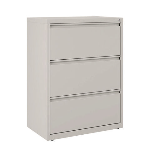 Lateral File, 3 Legal/letter-size File Drawers, Light Gray, 30" X 18.62" X 40.25"