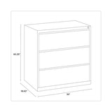 Lateral File, Three Legal/letter/a4-size File Drawers, 30" X 18.62" X 40.25", Putty