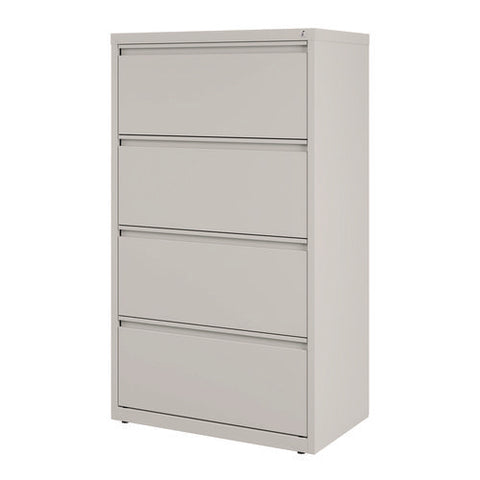 Lateral File, 4 Legal/letter-size File Drawers, Light Gray, 30" X 18.62" X 52.5"