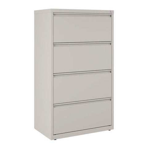 Lateral File, 4 Legal/letter-size File Drawers, Light Gray, 30" X 18.62" X 52.5"