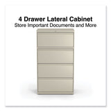 Lateral File, 4 Legal/letter-size File Drawers, Putty, 30" X 18.63" X 52.5"