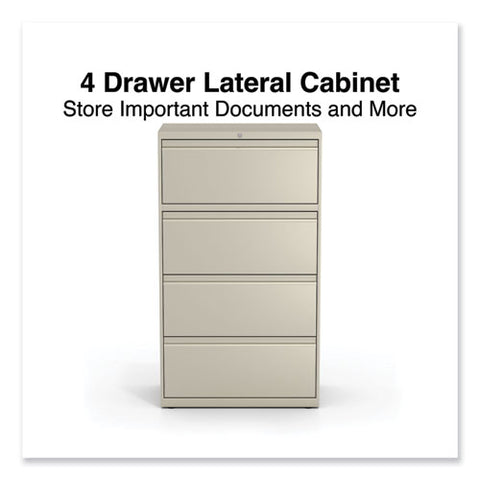 Lateral File, 4 Legal/letter-size File Drawers, Putty, 30" X 18.63" X 52.5"