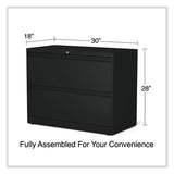 Lateral File, 2 Legal/letter-size File Drawers, Black, 36" X 18.63" X 28"