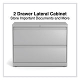 Lateral File, 2 Legal/letter-size File Drawers, Light Gray, 36" X 18.63" X 28"