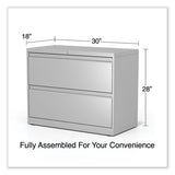 Lateral File, 2 Legal/letter-size File Drawers, Light Gray, 36" X 18.63" X 28"