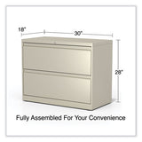 Lateral File, 2 Legal/letter-size File Drawers, Putty, 36" X 18.63" X 28"