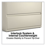 Lateral File, 3 Legal/letter/a4/a5-size File Drawers, Putty, 36" X 18.63" X 40.25"