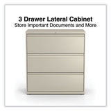 Lateral File, 3 Legal/letter/a4/a5-size File Drawers, Putty, 36" X 18.63" X 40.25"