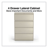 Lateral File, 4 Legal/letter-size File Drawers, Putty, 36" X 18.63" X 52.5"