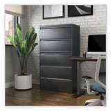 Lateral File, 5 Legal/letter/a4/a5-size File Drawers, Charcoal, 36" X 18.63" X 67.63"