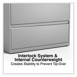 Lateral File, 5 Legal/letter/a4/a5-size File Drawers, Light Gray, 36" X 18.63" X 67.63"