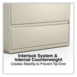 Lateral File, 5 Legal/letter/a4/a5-size File Drawers, Putty, 36" X 18.63" X 67.63"