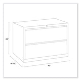 Lateral File, 2 Legal/letter-size File Drawers, Charcoal, 42" X 18.63" X 28"