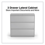 Lateral File, 3 Legal/letter/a4/a5-size File Drawers, Light Gray, 42" X 18.63" X 40.25"