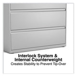 Lateral File, 3 Legal/letter/a4/a5-size File Drawers, Light Gray, 42" X 18.63" X 40.25"