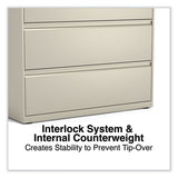 Lateral File, 3 Legal/letter/a4/a5-size File Drawers, Putty, 42" X 18.63" X 40.25"