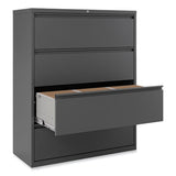 Lateral File, 4 Legal/letter/a4/a5-size File Drawers, Charcoal, 42" X 18.63" X 52.5"