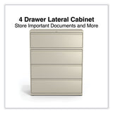 Lateral File, 4 Legal/letter-size File Drawers, Putty, 42" X 18.63" X 52.5"