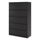 Lateral File, 5 Legal/letter/a4/a5-size File Drawers, Black, 42" X 18.63" X 67.63"