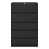 Lateral File, 5 Legal/letter/a4/a5-size File Drawers, Black, 42" X 18.63" X 67.63"