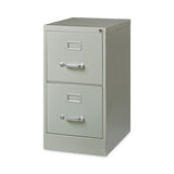 Two-drawer Economy Vertical File, Letter-size File Drawers, 15" X 22" X 28.37", Light Gray