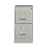 Two-drawer Economy Vertical File, Letter-size File Drawers, 15" X 22" X 28.37", Light Gray