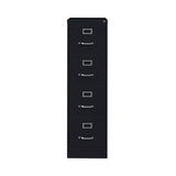 Four-drawer Economy Vertical File, Letter-size File Drawers, 15" X 22" X 52", Black