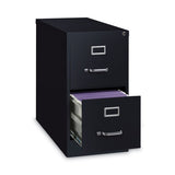 Two-drawer Economy Vertical File, Letter-size File Drawers, 15" X 26.5" X 28.37", Black