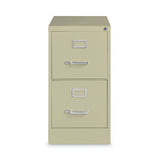 Two-drawer Economy Vertical File, Letter-size File Drawers, 15" X 26.5" X 28.37", Putty