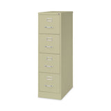 Four-drawer Economy Vertical File, Letter-size File Drawers, 15" X 26.5" X 52", Putty