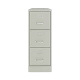 Three-drawer Economy Vertical File, Letter-size File Drawers, 15" X 22" X 40.19", Light Gray