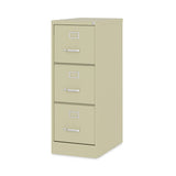 Three-drawer Economy Vertical File, Letter-size File Drawers, 15" X 22" X 40.19", Putty